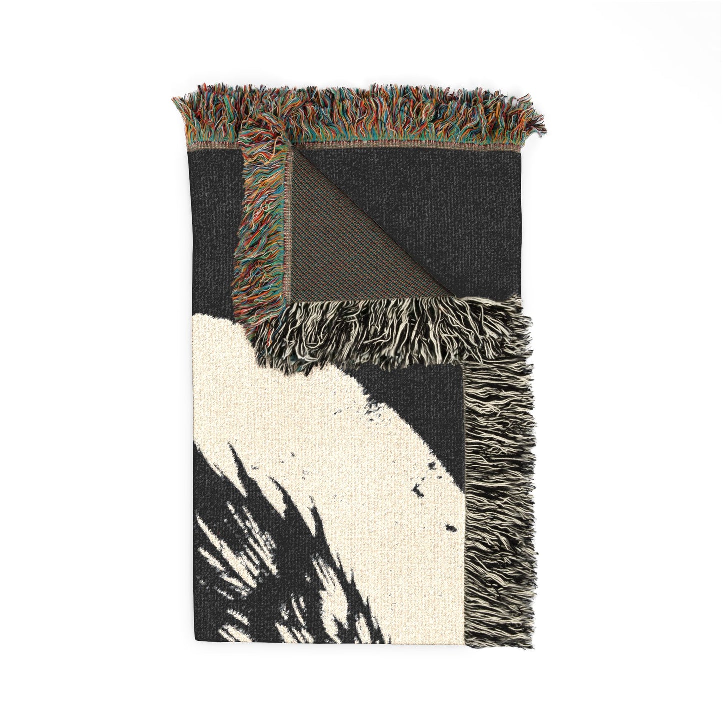Raven Moon Woven Blanket — Gothic Crow Throw for Cozy Home Décor